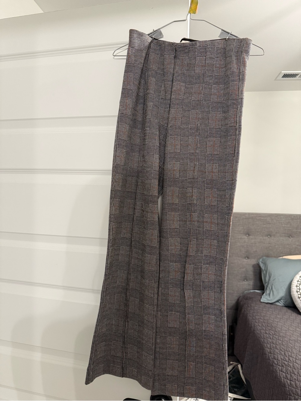 Plaid Wide-Leg Pants